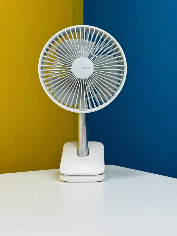 JISULIFE-FA13R-8000mAh-5-Speeds-Auto-Oscillation-Clip-Desk-Fan