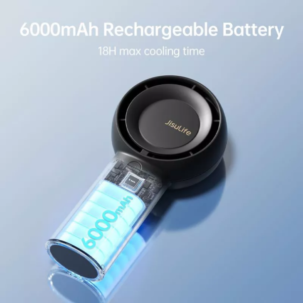 JisuLife FA43 6000mAH Handheld Turbo Fan – Black - Image 3